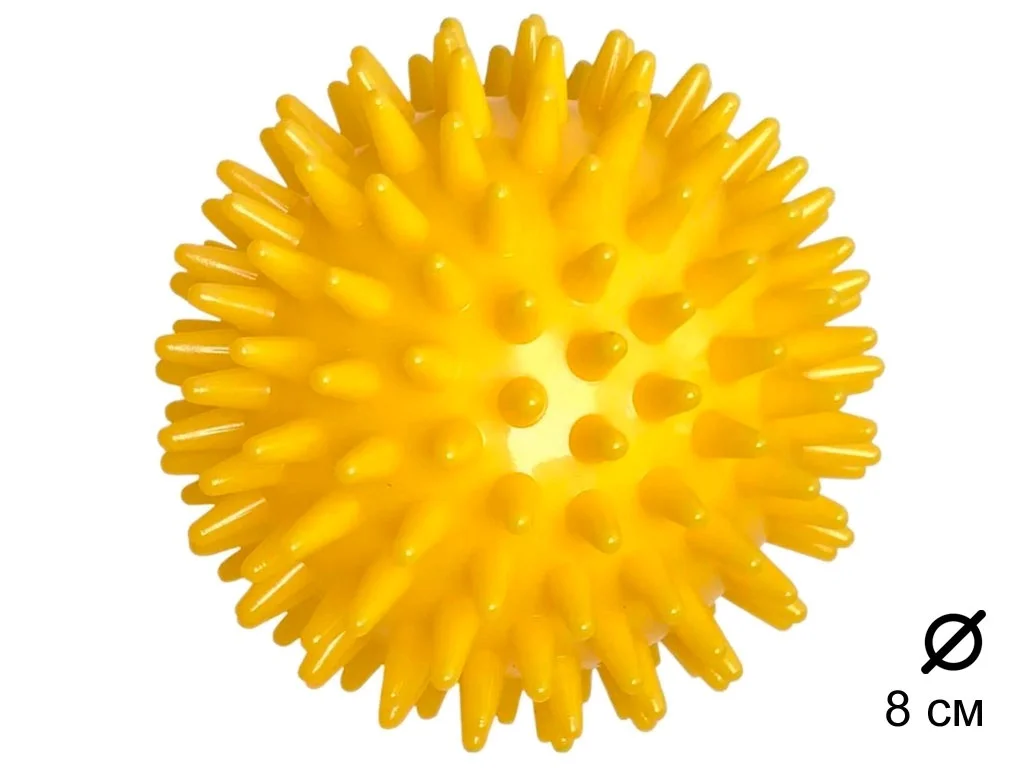  Мяч массажный 8 см A-J8 желтый 40159 по низким ценам в Томске и Северске
