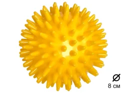Мяч массажный 8 см A-J8 желтый 40159