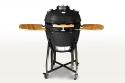 Керамический гриль-барбекю с окошком 22 дюйма (черный) (57см)