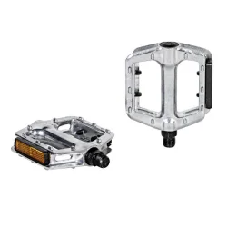 Педали STG FP-925, платформа, алюм, ось 9/16", насып. Подшип. Серебр