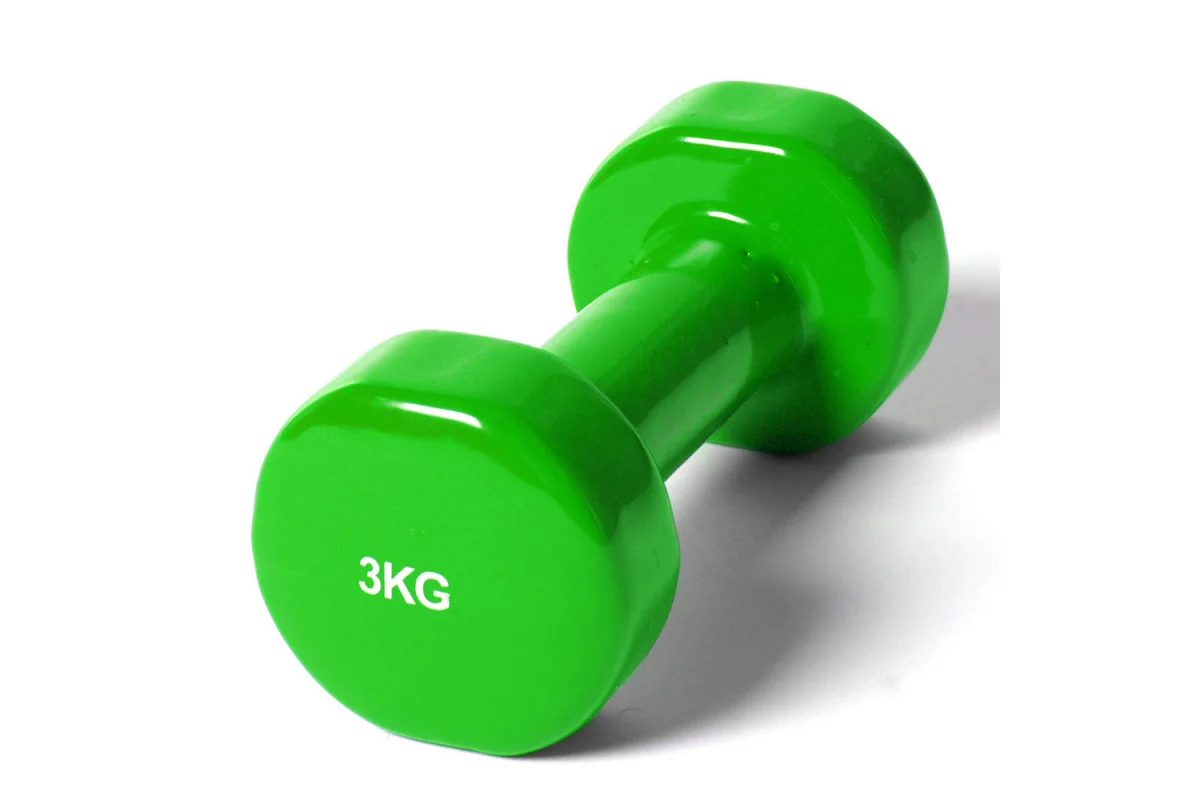  Гантель виниловая 3 кг DB400 E36748 зеленый по низким ценам в Томске и Северске