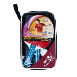 Набор для настольного тенниса Double Fish 236A 2 ракетки и 3 мяча +сумка-чехол