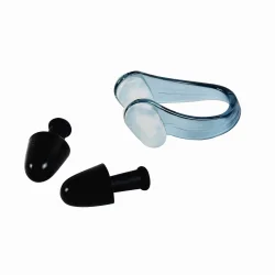 Набор для плавания беруши и зажим для носа в боксе черный