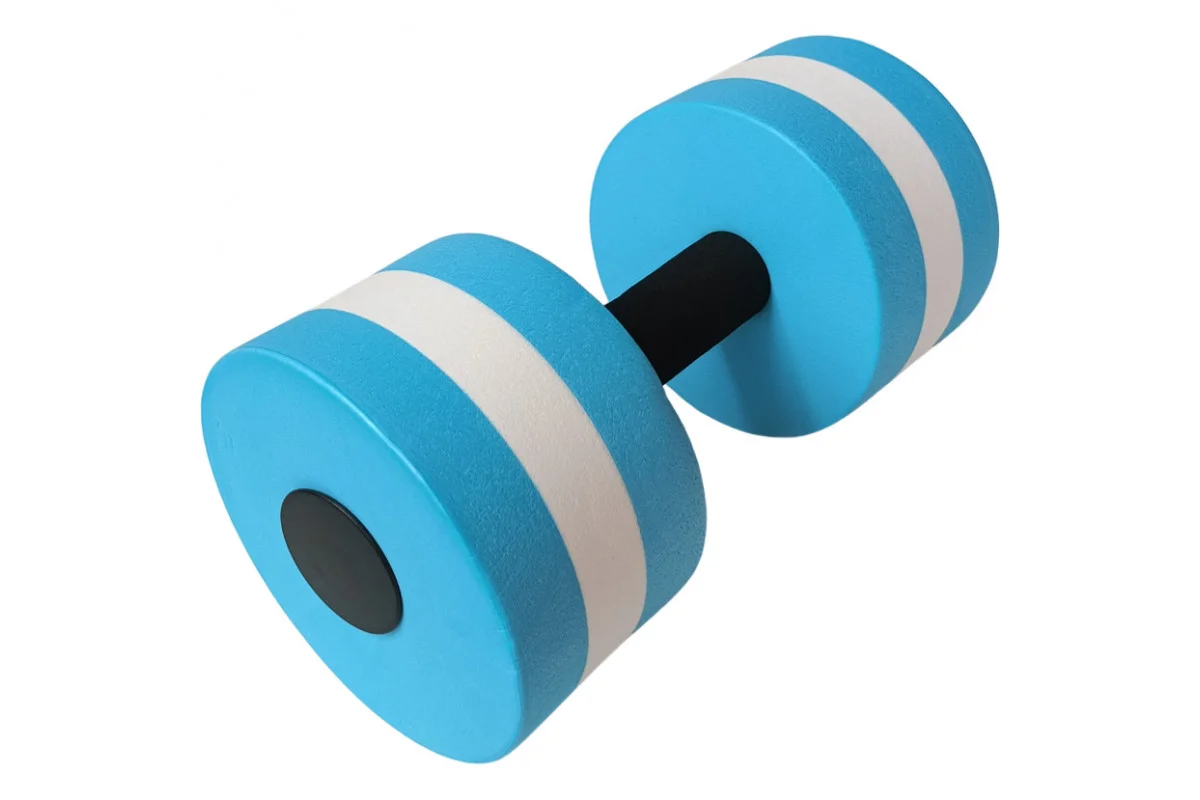  Гантель для аквааэробики 26х14см E43094 ЭВА голубой-белый по низким ценам в Томске и Северске