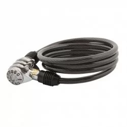 Замок, трос спиральный 6х1000 мм, кодовый