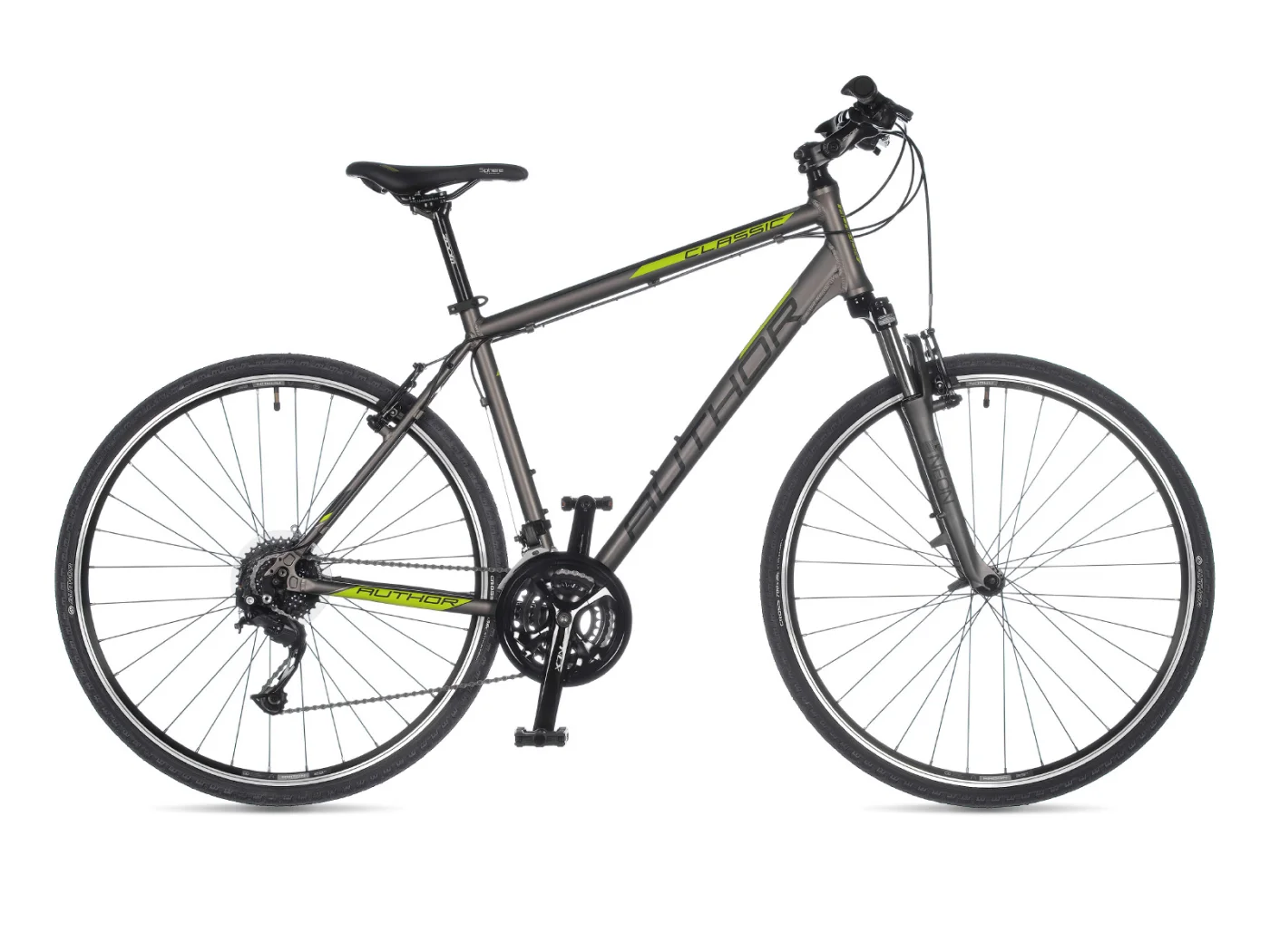  Велосипед AUTHOR Classic 2025 Серебряно-салатовый по низким ценам в Томске и Северске
