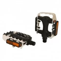 Педали STG FP-906 , сталь/пластик, 9/16", черн/серебр