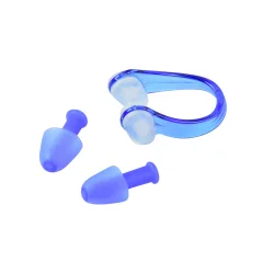 Набор для плавания беруши и зажим для носа в боксе синий