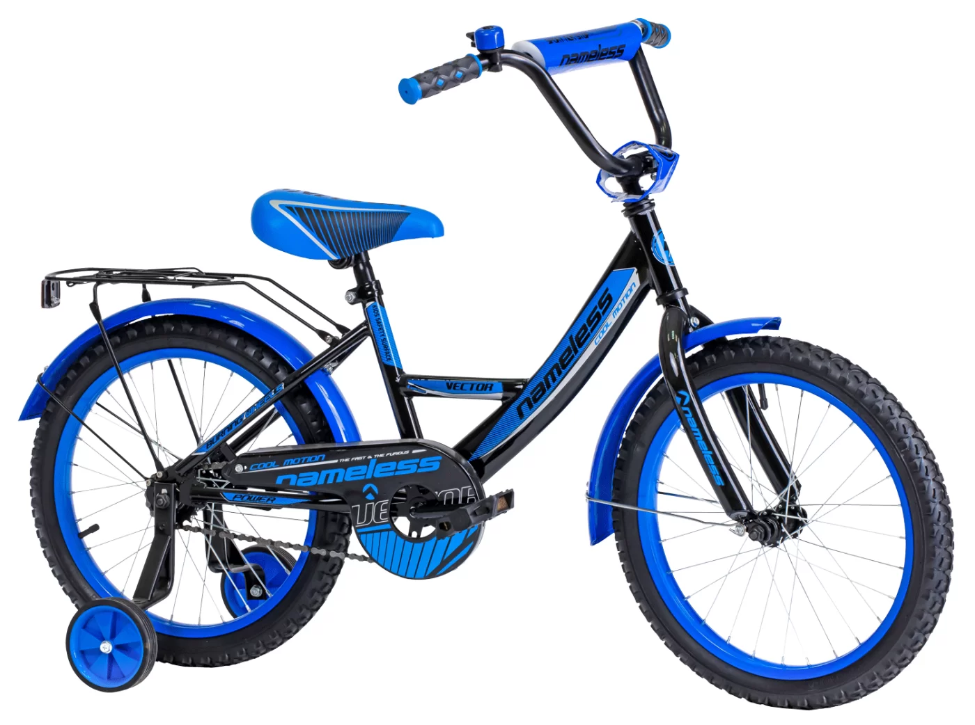 Фото Велосипед 20" Nameless VECTOR, черный/голубой со склада магазина СпортСЕ