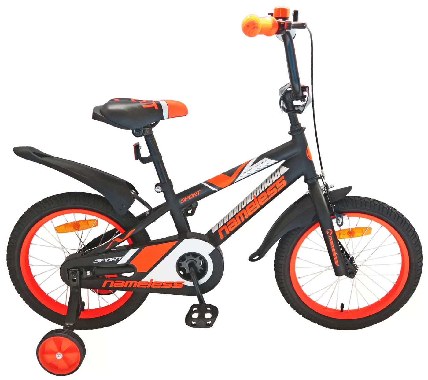 Фото Велосипед 14" Nameless SPORT, черный/оранжевый со склада магазина СпортСЕ