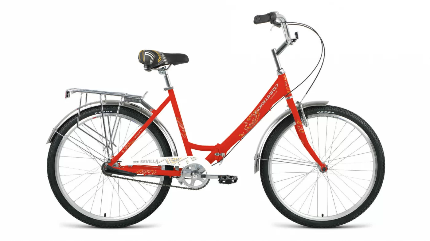 Фото Велосипед Forward Sevilla 26 3.0 скл. (2022) красный матовый/белый со склада магазина СпортСЕ