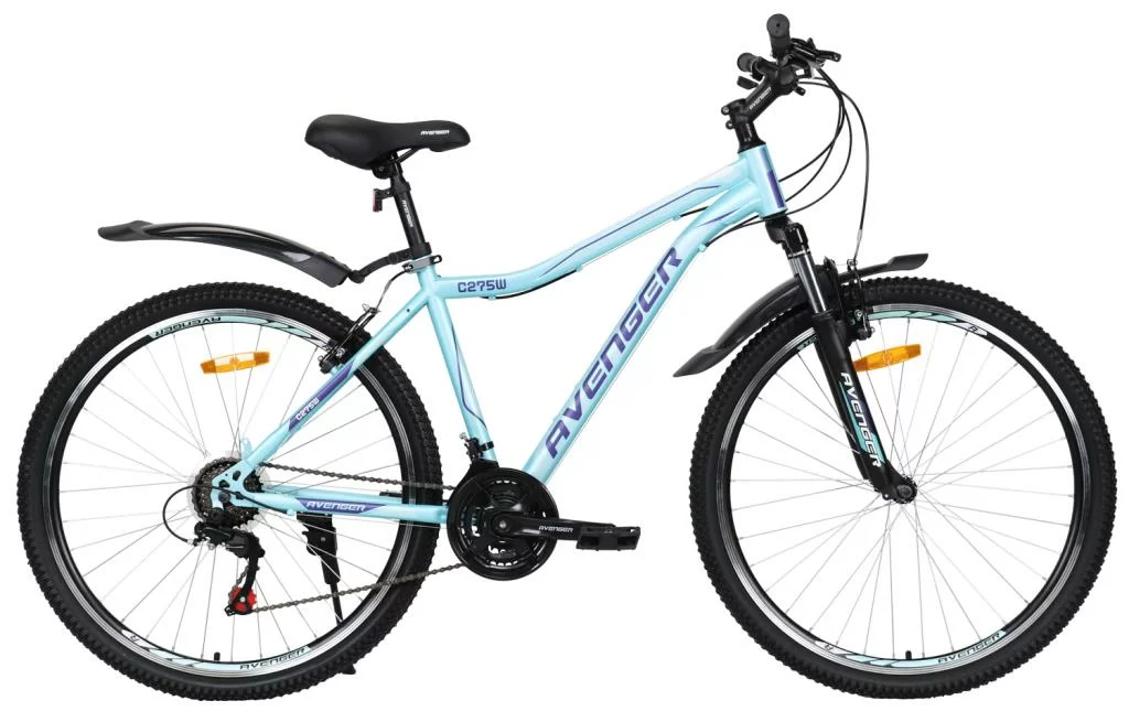 Фото Велосипед 27.5" AVENGER C275W, зеленый/фиолетовый, 17,5" со склада магазина СпортСЕ