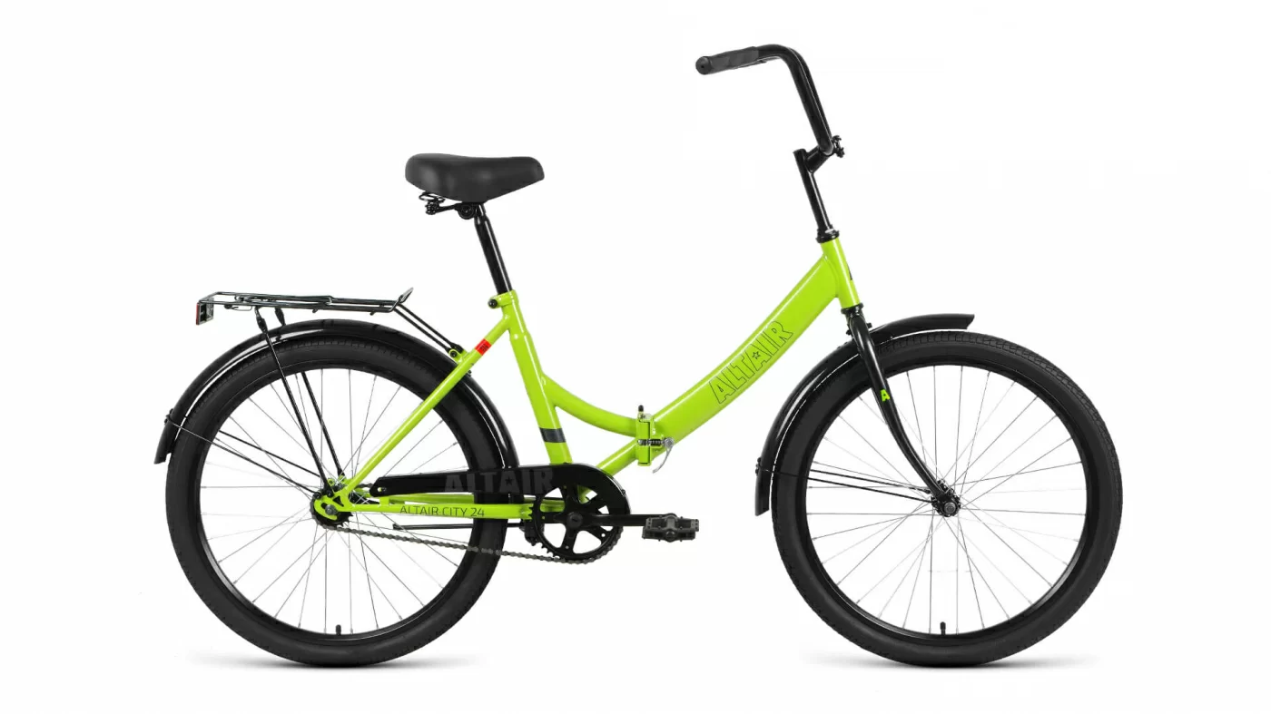Фото Велосипед Altair City 24 скл (2022) зеленый/серый RBK22AL24012 со склада магазина СпортСЕ