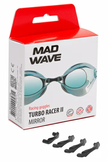 Фото Очки для плавания Mad Wave Turbo Racer II Mirror стартовые turquoise M0458 07 0 10W со склада магазина СпортСЕ