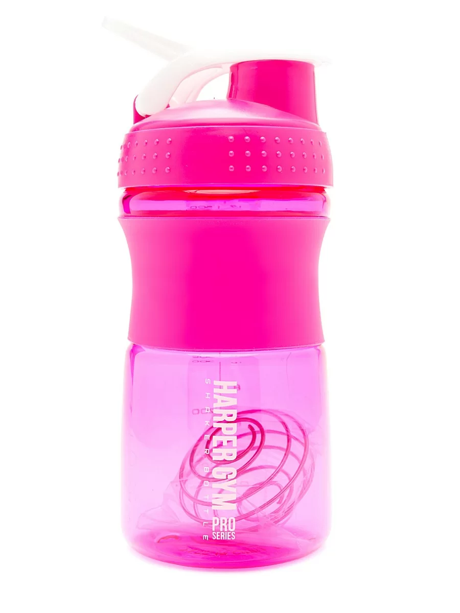 Фото Шейкер Harper Gym Shaker Bottle S19 с венчиком 0.5 л розовый со склада магазина СпортСЕ