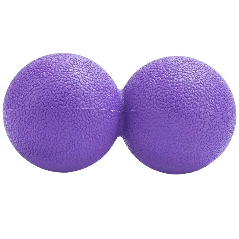 Фото Массажер двойной мячик B32209 ТПР фиолетовый  10018724 со склада магазина СпортСЕ