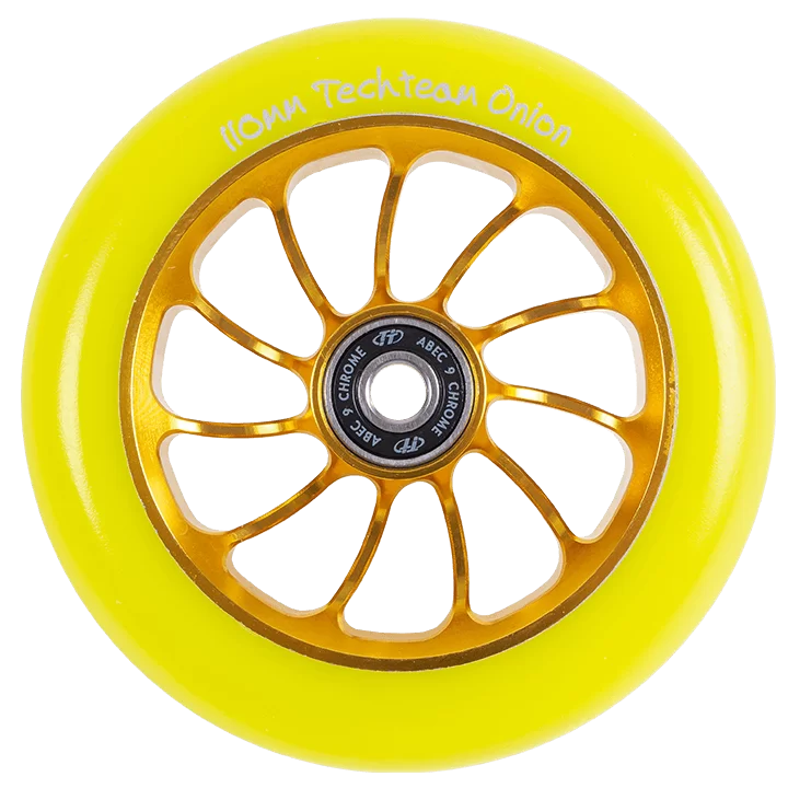 Фото Колесо для самоката TechTeam X-Treme 110*24мм,Onion, yellow со склада магазина СпортСЕ