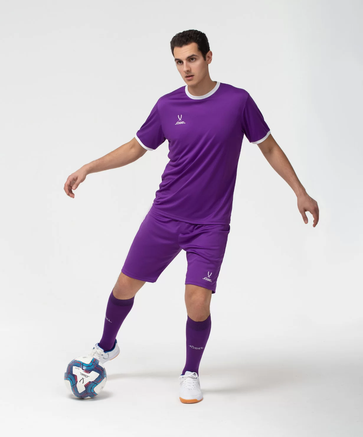 Фото Футболка футбольная CAMP Origin, фиолетовый/белый со склада магазина СпортСЕ