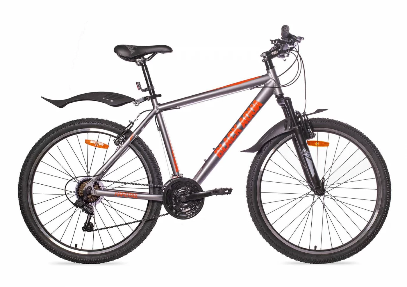 Фото Велосипед Black Aqua Cross 2651 V matt 26" серый-оранжевый GL-317V со склада магазина СпортСЕ