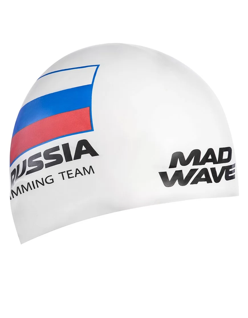 Фото Шапочка для плавания Mad Wave Swimming Team white M0558 18 0 02W со склада магазина СпортСЕ