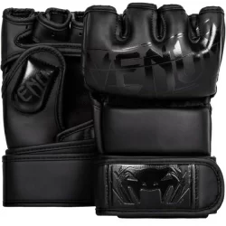 Перчатки для единоборств MMA Venum кож/зам черный