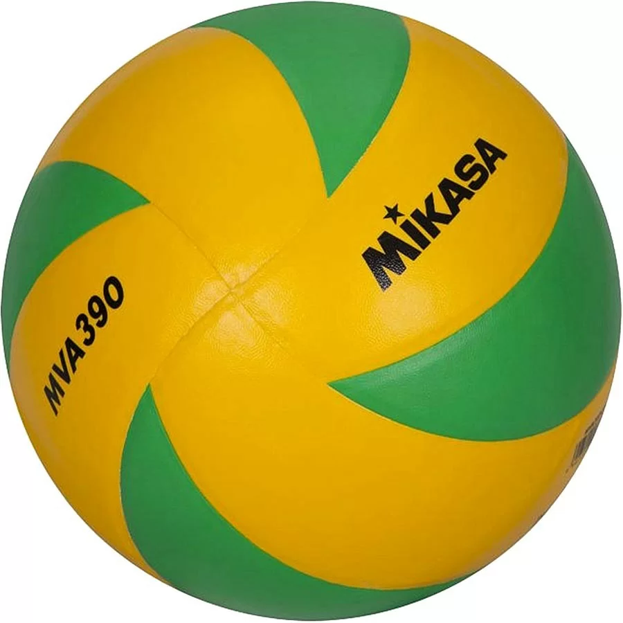 Фото Мяч волейбольный Mikasa MVA390 CEV р 5 синт.кожа клееный зелено-желтый со склада магазина СпортСЕ