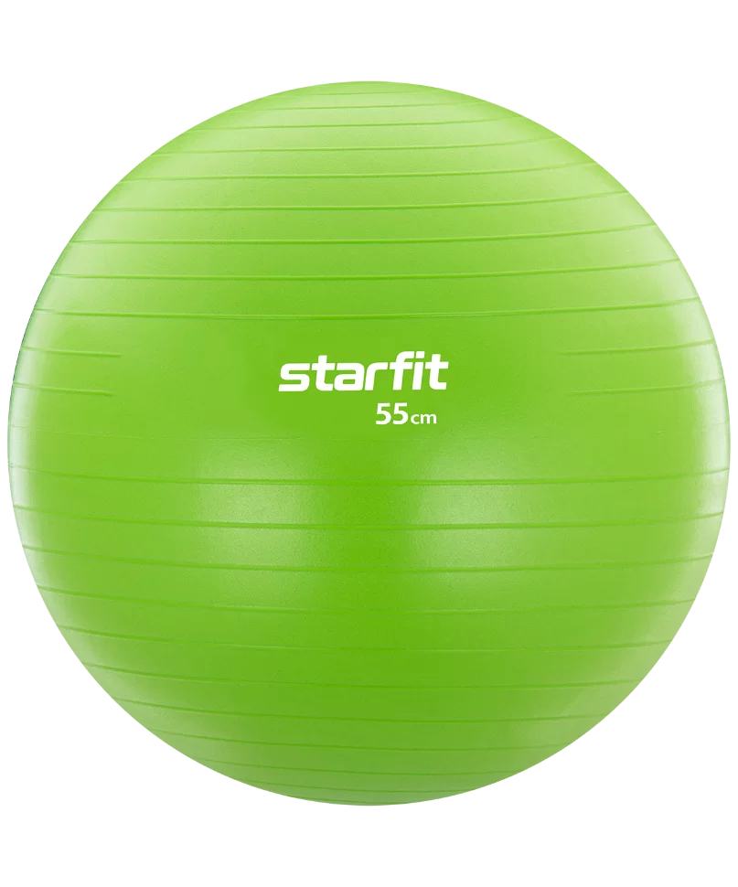 Фото Фитбол 55 см StarFit GB-104 900 гр без насоса антивзрыв зеленый  16535 со склада магазина СпортСЕ