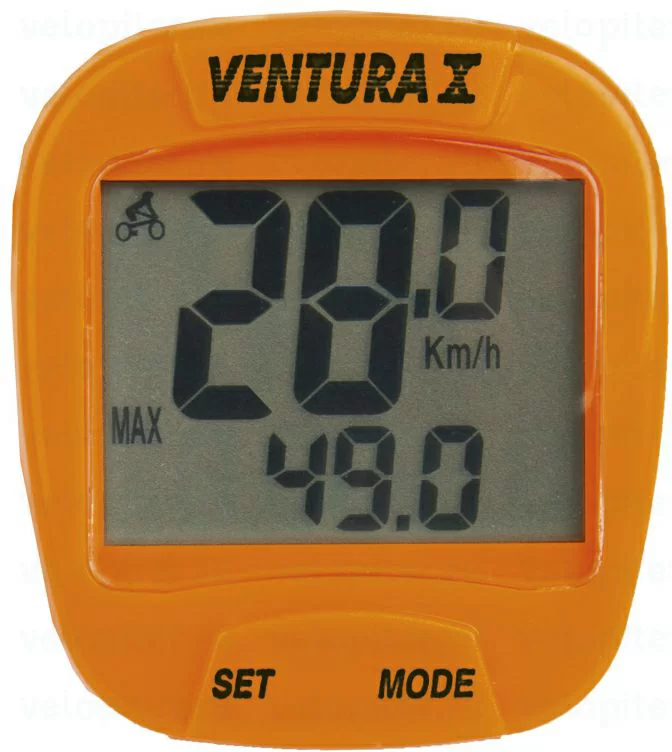Фото Велокомпьютер Ventura X 10 ф-ций оранжевый 5-244553 со склада магазина СпортСЕ