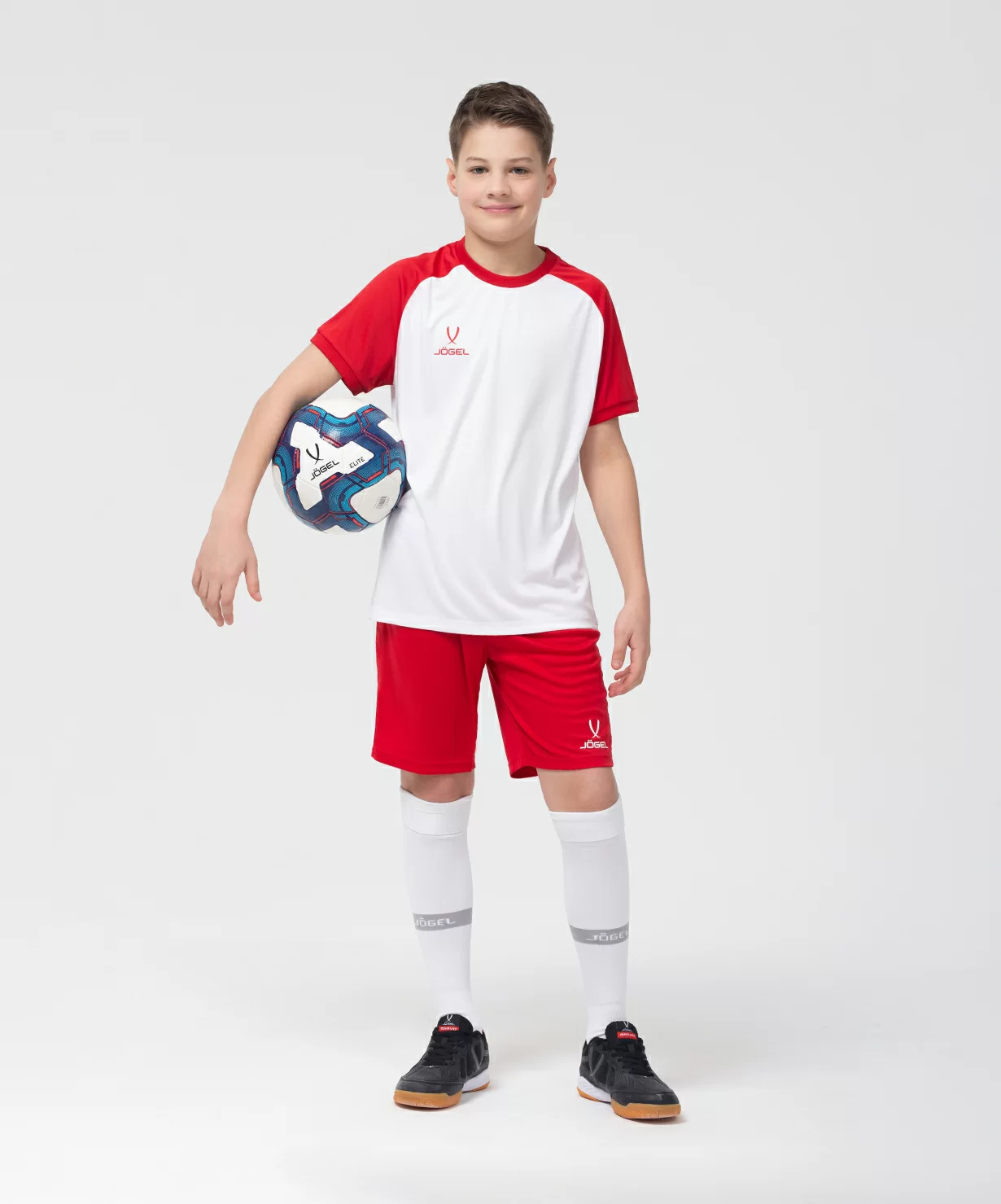 Фото Футболка игровая CAMP Reglan Jersey, белый/красный, детский со склада магазина СпортСЕ