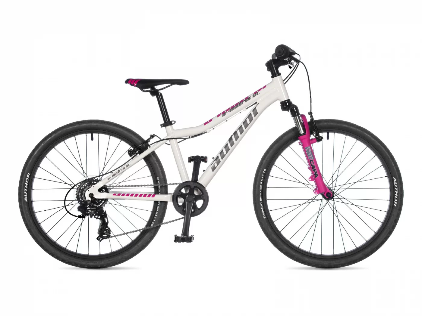 Фото Велосипед подростковый AUTHOR A-Matrix SL 2022 Бело-серебристый-розовый со склада магазина СпортСЕ