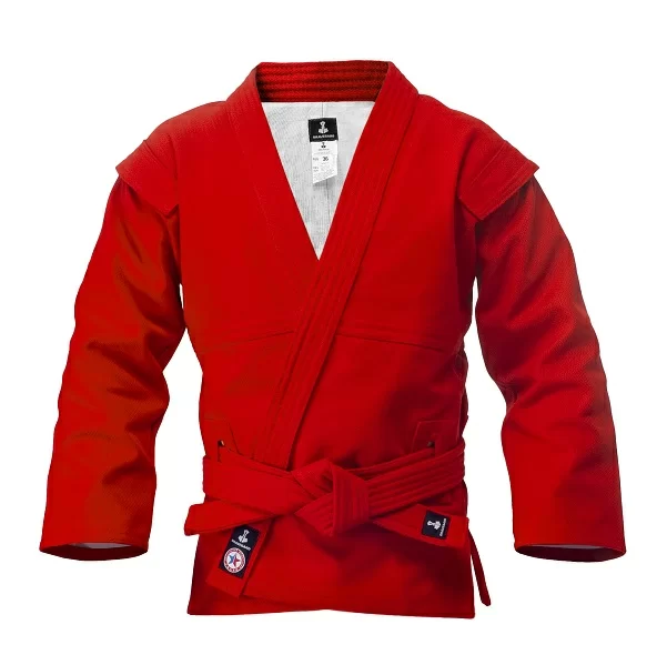 Фото Куртка для самбо Bravegard Ascend ВФС красный со склада магазина СпортСЕ