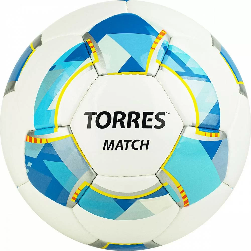 Фото Мяч футбольный Torres Match №5 32 п. PU руч. сшив. бело-серебр-голуб. F320025 со склада магазина СпортСЕ