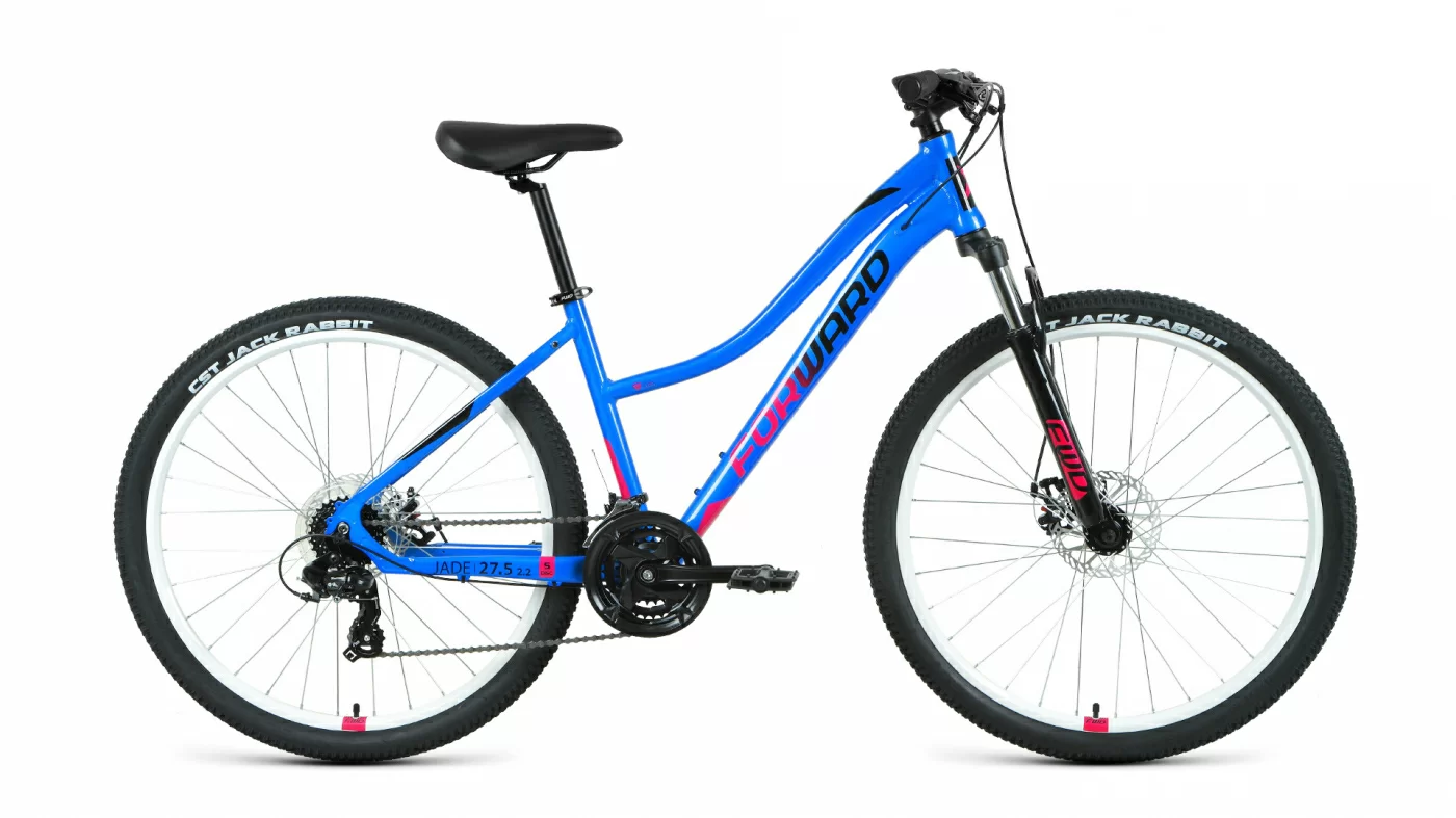 Фото Велосипед Forward Jade 27,5 2.2 S disc (2021) голубой/розовый RBKW1M37G069 со склада магазина СпортСЕ