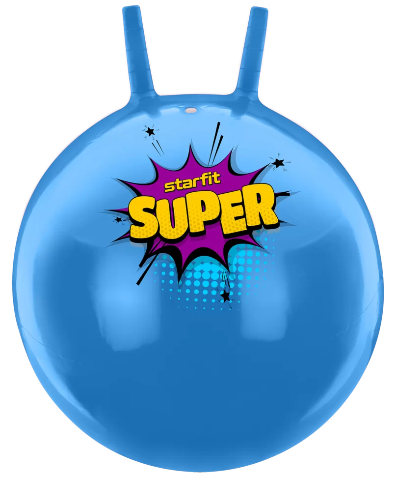Фото Мяч-попрыгун 45 см StarFit GB-406 500 гр с рожками антивзрыв голубой УТ-00020237 со склада магазина СпортСЕ