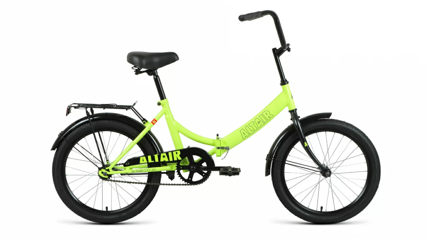 Фото Велосипед Altair City 20 скл (2022) ярко-зеленый/черный RBK22AL20004 со склада магазина СпортСЕ
