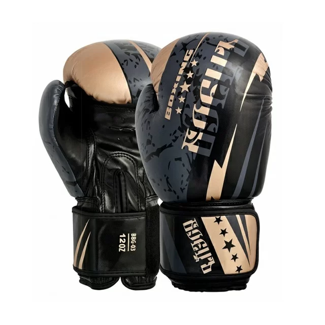 Фото Перчатки боксерские  черные BBG-03 со склада магазина СпортСЕ