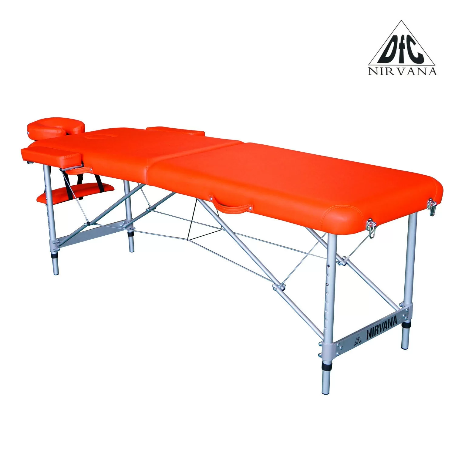 Фото Массажный стол DFC NIRVANA, Elegant, 186х60х4 см, алюм. ножки, цвет оранжевый (Orange) TS2010_Or со склада магазина СпортСЕ