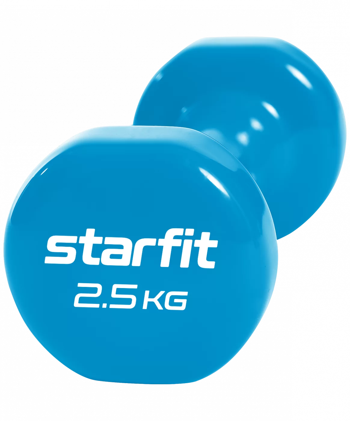 Фото Гантель виниловая 2.5 кг StarFit Core DB-101 синий (1 шт) УТ-00018824 со склада магазина СпортСЕ