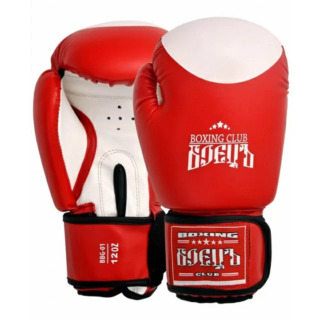 Фото Перчатки боксерские Боецъ красные BBG-01 со склада магазина СпортСЕ