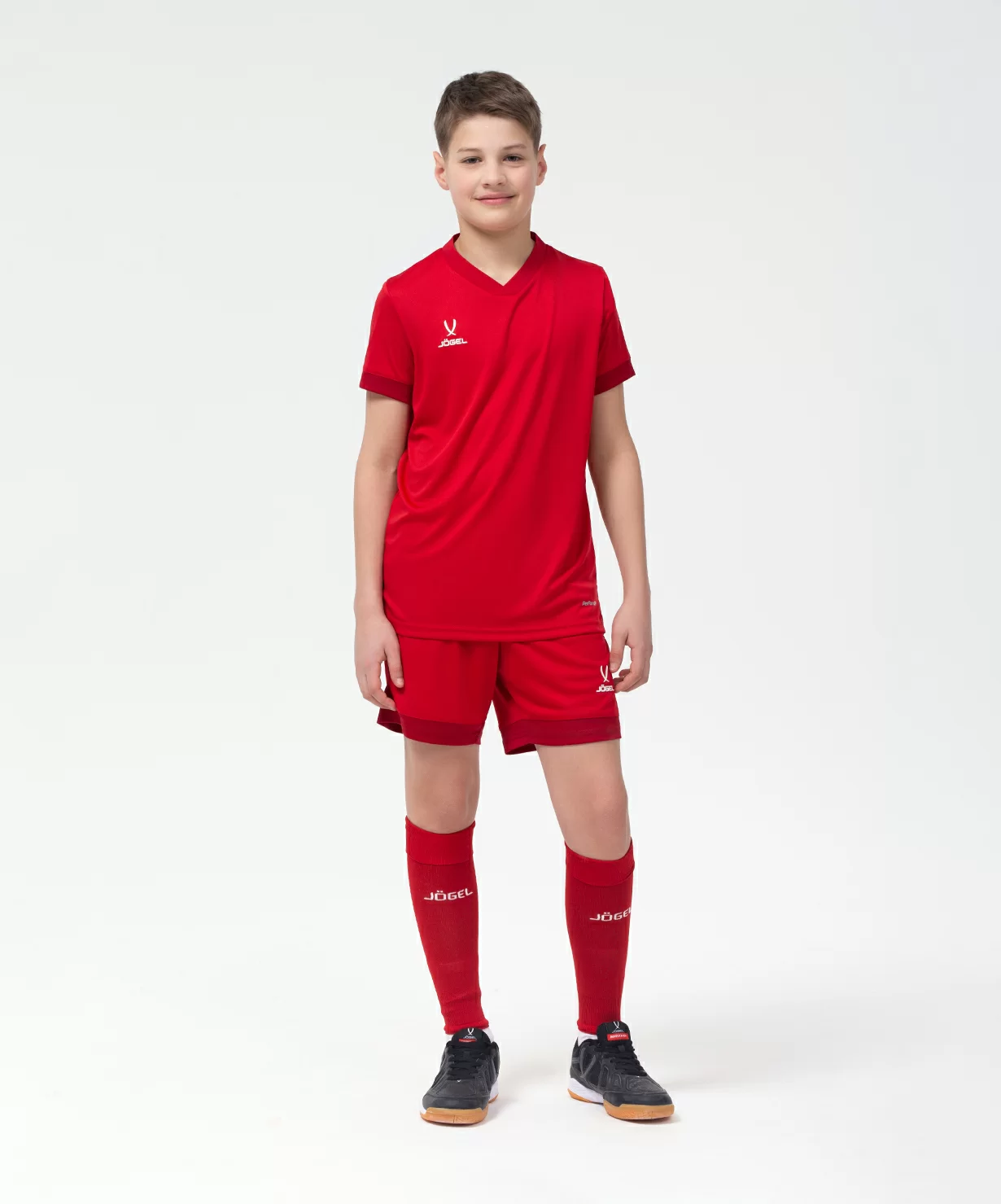 Фото Футболка игровая DIVISION PerFormDRY Union Jersey, красный/ темно-красный/белый, детский со склада магазина СпортСЕ