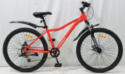 Велосипед 26" AVENGER A261D, красный неон/белый (2024)