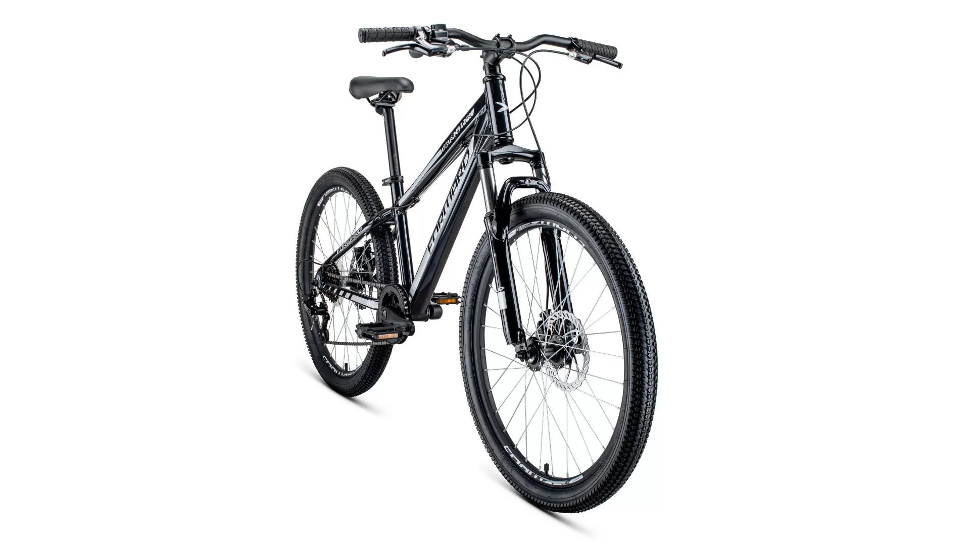 Фото Велосипед Forward Twister 24 2.0 disc (2020) черный/серый RBKW0164Q002 со склада магазина СпортСЕ
