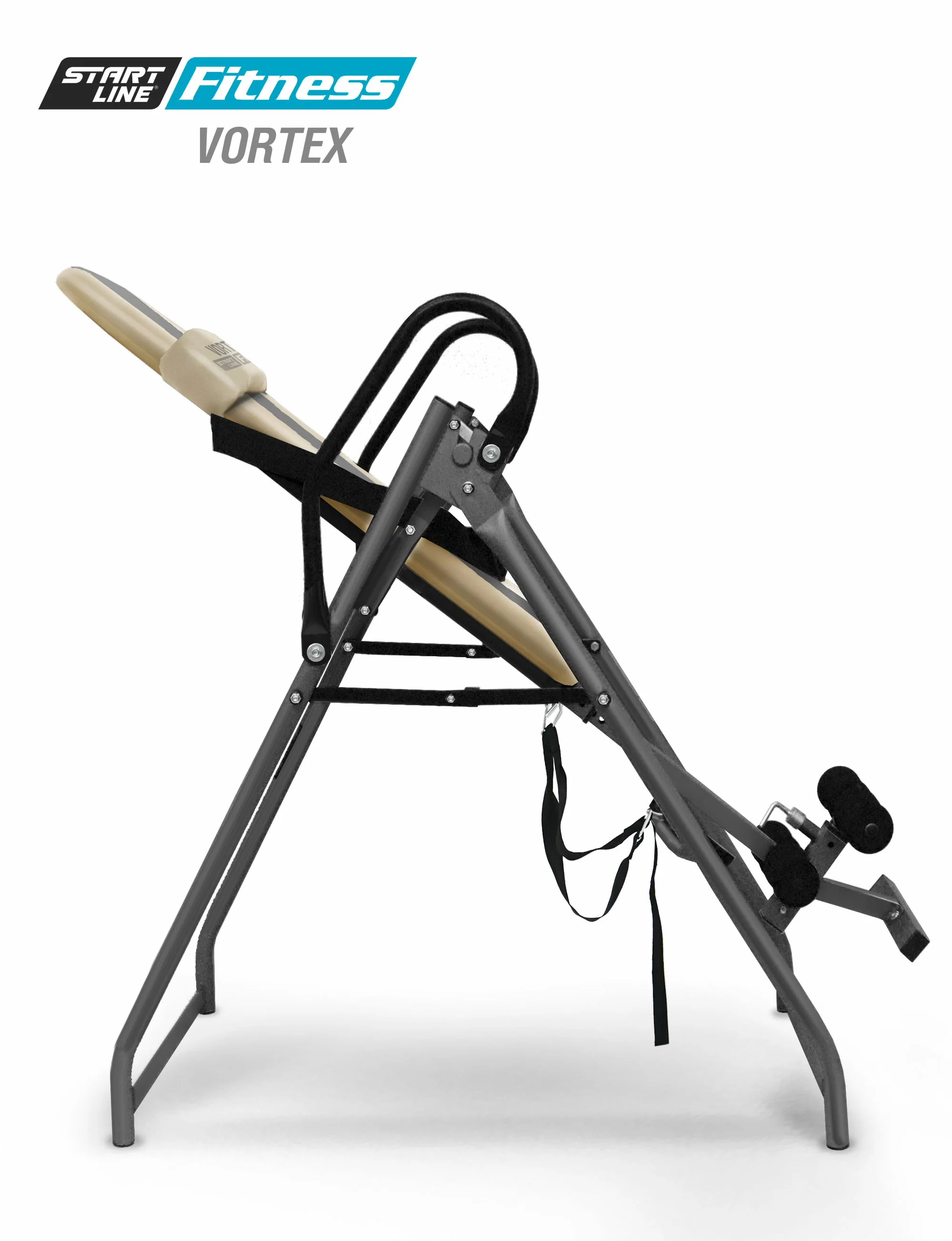 Фото Инверсионный стол Vortex бежево-серый c подушкой SLFIT03-BS со склада магазина СпортСЕ