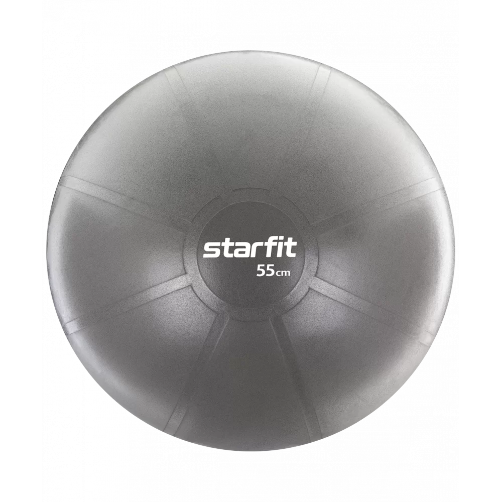 Фото Фитбол 55 см StarFit Pro GB-107 1100 гр без насоса антивзрыв серый 16549 со склада магазина СпортСЕ