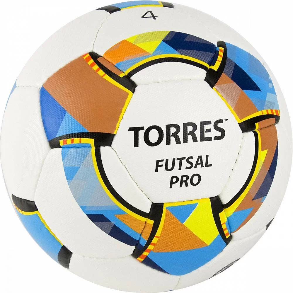 Фото Мяч футзальный Torres Futsal Pro №4 32 п. руч. сшив. бело-мультик FS32024 со склада магазина СпортСЕ