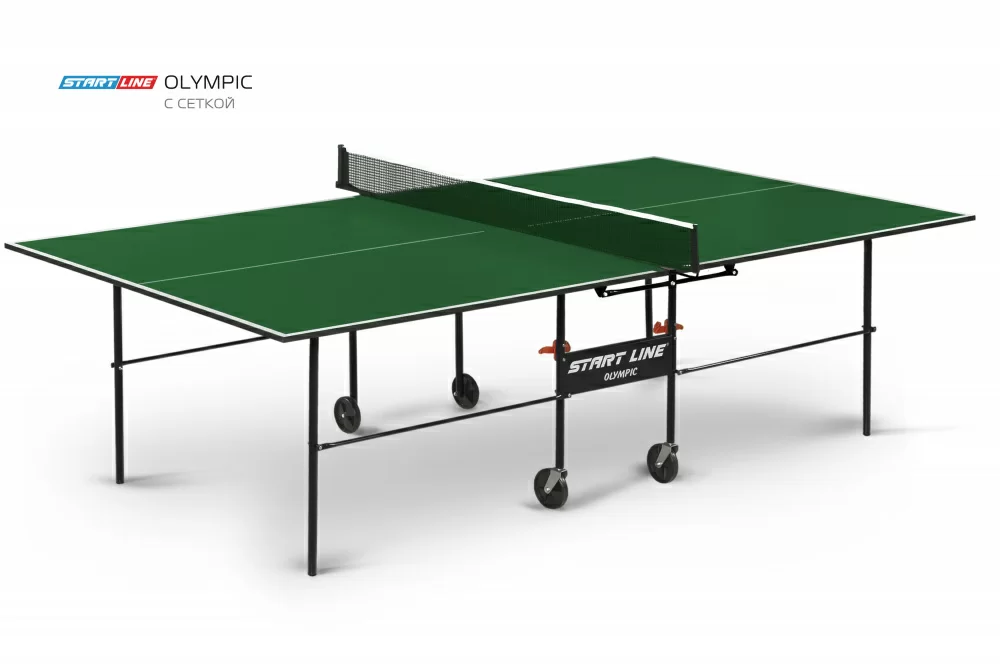 Фото Теннисный стол Start Line Olympic green с сеткой со склада магазина СпортСЕ