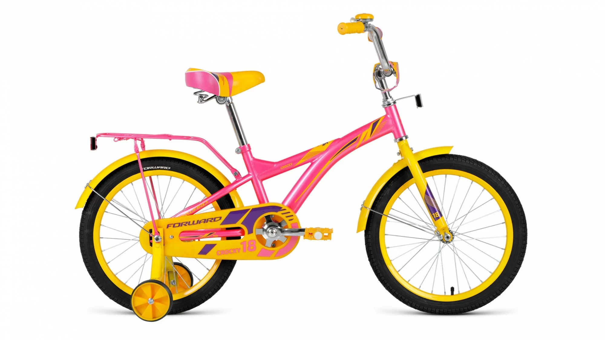 Фото Велосипед Forward Crocky 18 (1ск) (2019) розовый RBKW9LNH1017 со склада магазина СпортСЕ