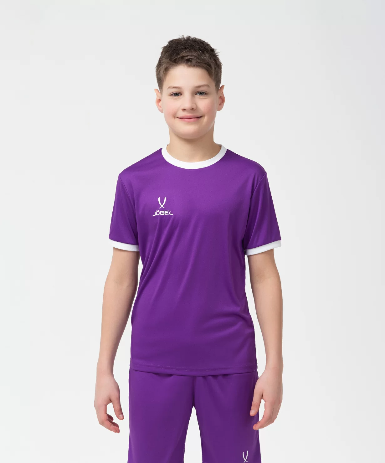 Фото Футболка футбольная CAMP Origin, фиолетовый/белый, детский со склада магазина СпортСЕ