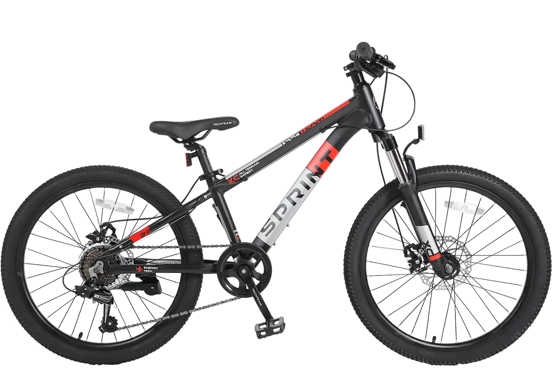 Фото Велосипед TechTeam Sprint 22" (2023) чёрно-красный со склада магазина СпортСЕ