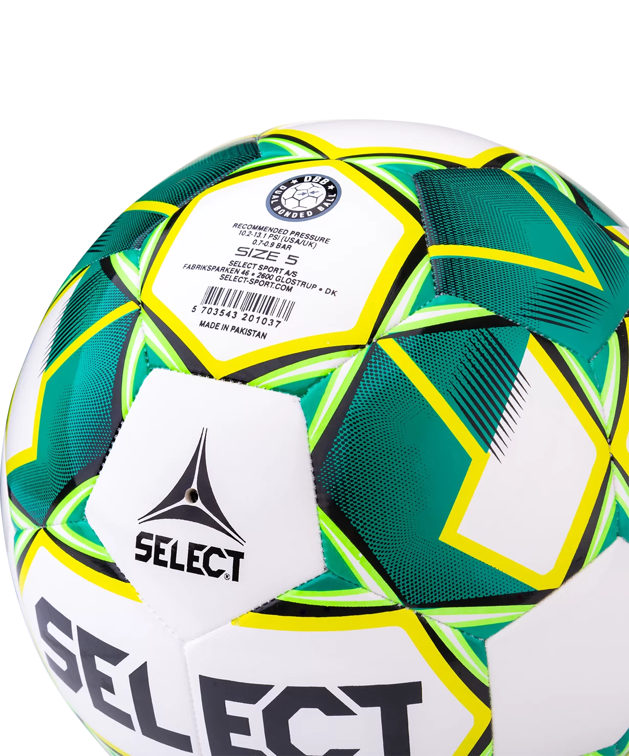 Фото Мяч футбольный Select Ultra DB №5 белый/зеленый/желтый/черный 810218 со склада магазина СпортСЕ